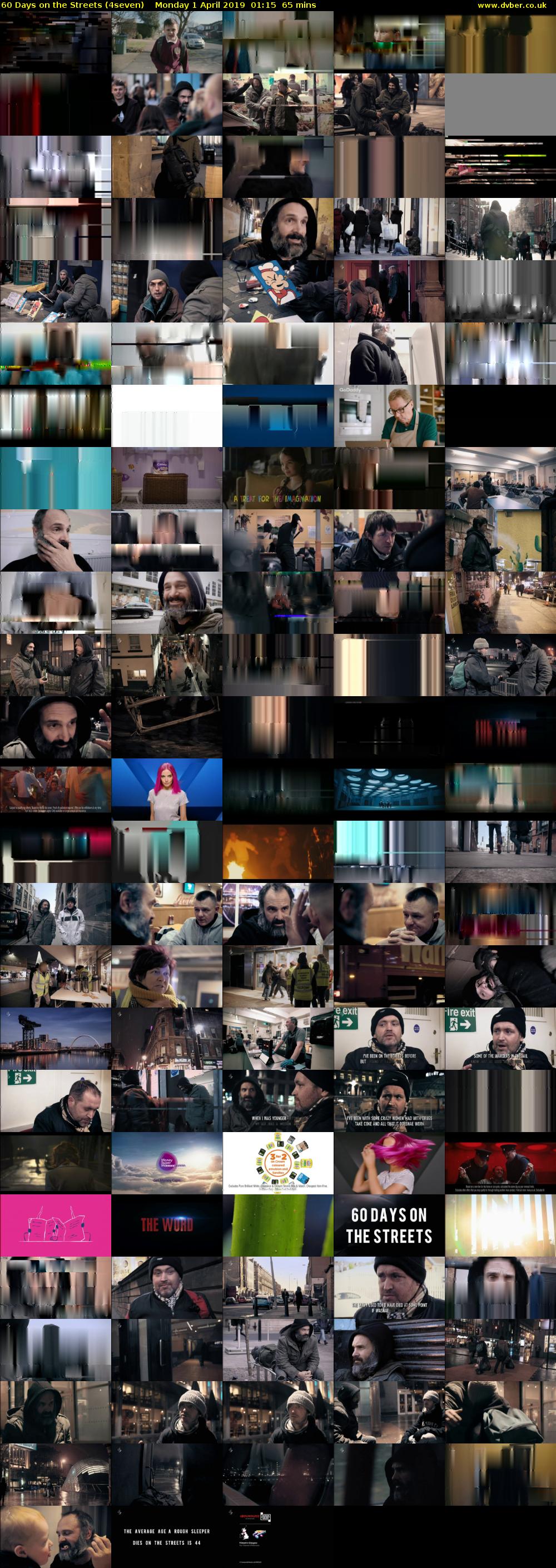 60 Days on the Streets (4seven) Monday 1 April 2019 01:15 - 02:20