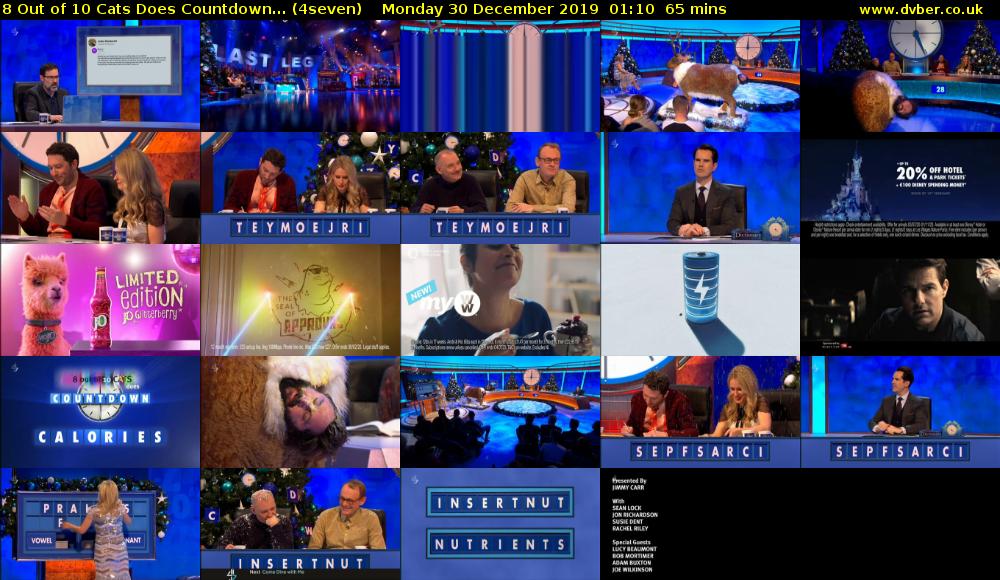8 Out of 10 Cats Does Countdown... (4seven) Monday 30 December 2019 01:10 - 02:15