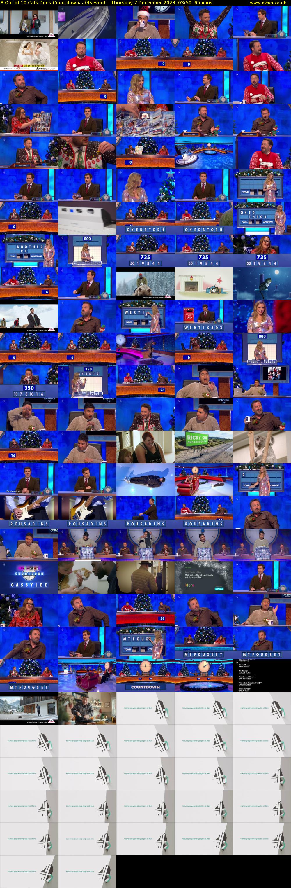8 Out of 10 Cats Does Countdown... (4seven) Thursday 7 December 2023 03:50 - 04:55