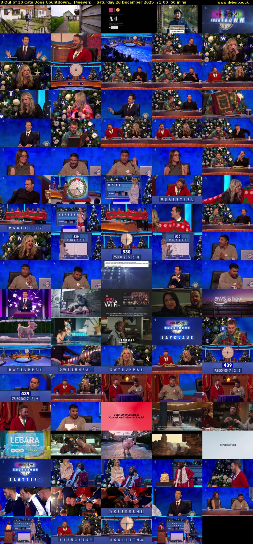 8 Out of 10 Cats Does Countdown... (4seven) Saturday 20 December 2025 21:00 - 22:00