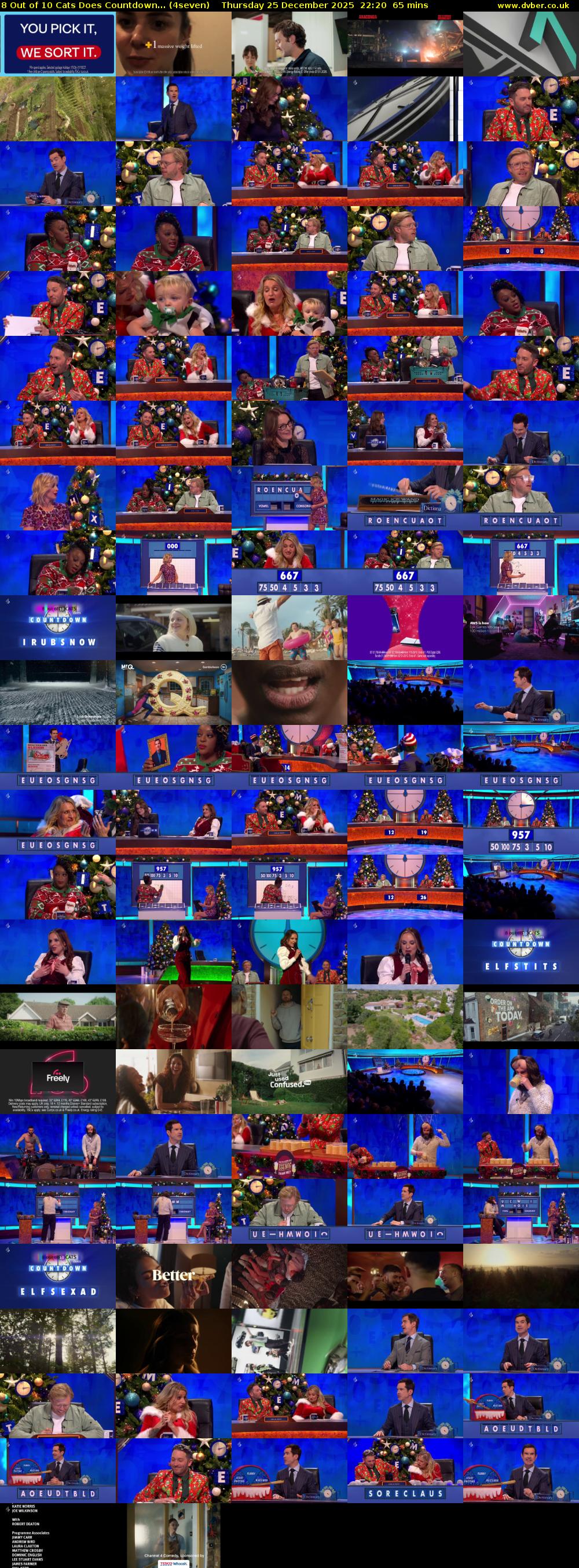 8 Out of 10 Cats Does Countdown... (4seven) Thursday 25 December 2025 22:20 - 23:25