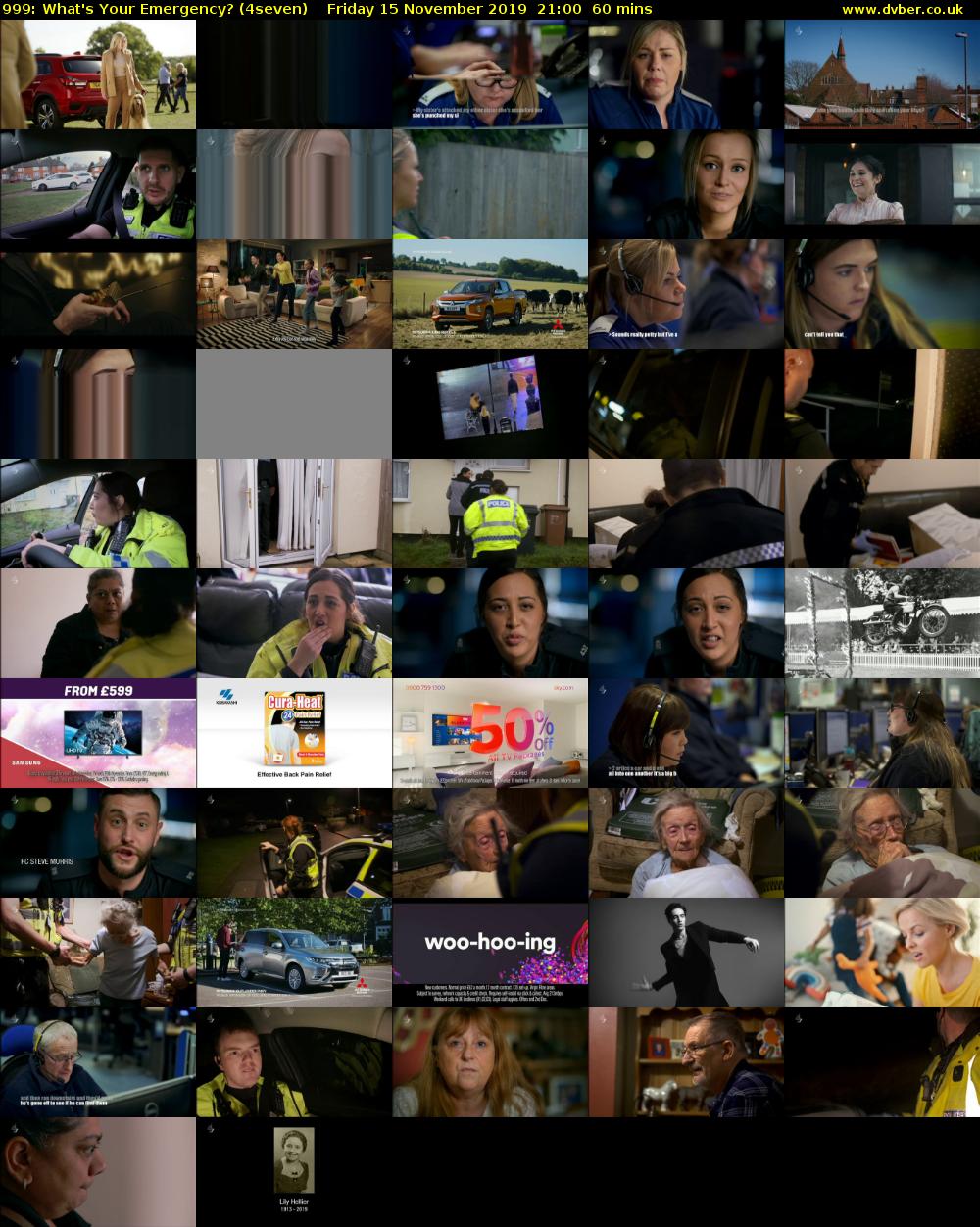 999: What's Your Emergency? (4seven) Friday 15 November 2019 21:00 - 22:00