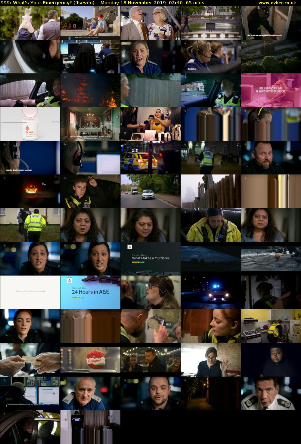 999: What's Your Emergency? (4seven) Monday 18 November 2019 02:40 - 03:45