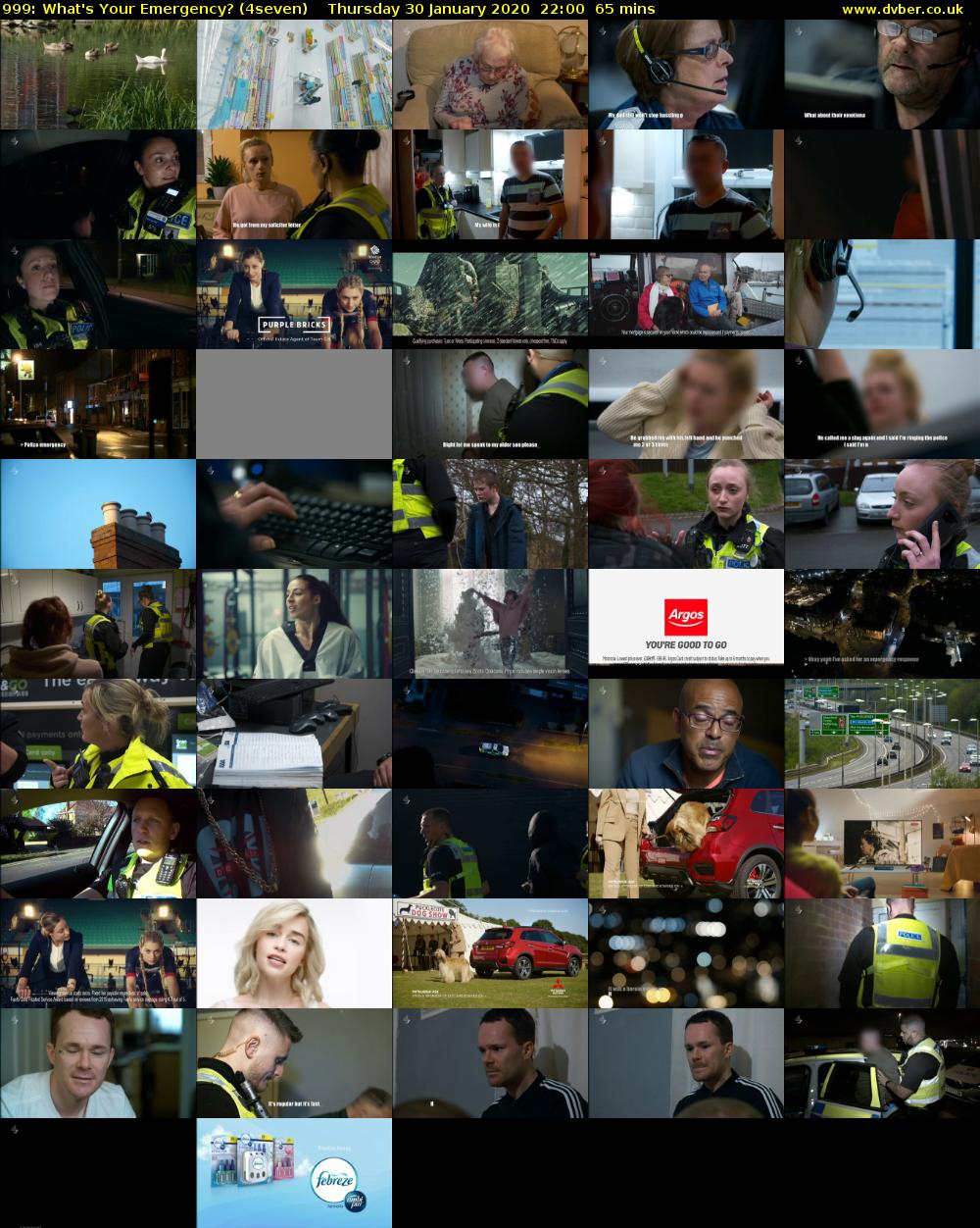 999: What's Your Emergency? (4seven) Thursday 30 January 2020 22:00 - 23:05