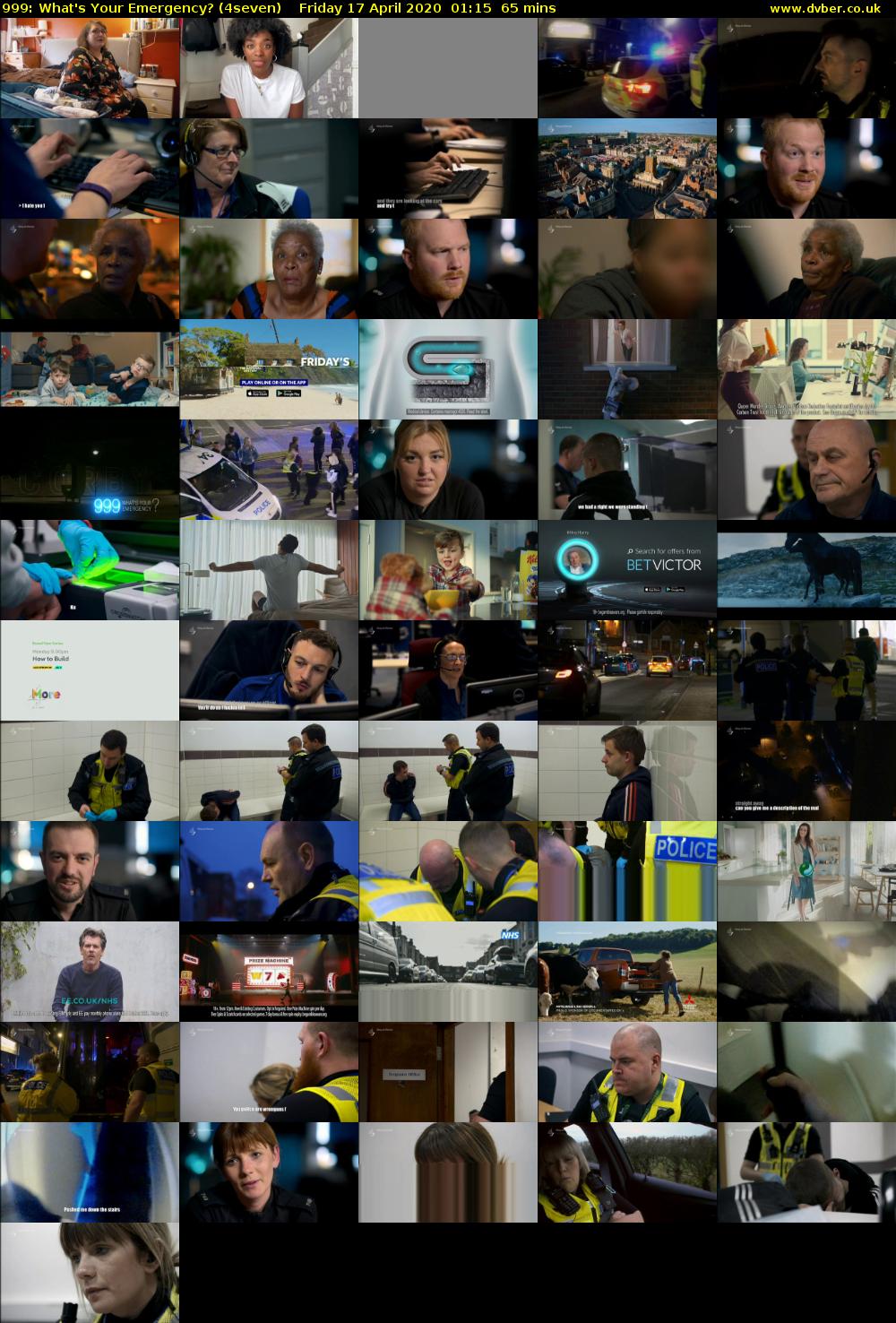 999: What's Your Emergency? (4seven) Friday 17 April 2020 01:15 - 02:20