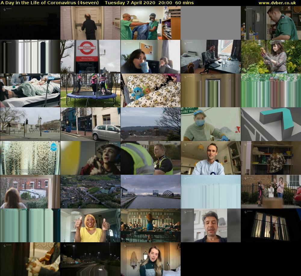 A Day in the Life of Coronavirus (4seven) Tuesday 7 April 2020 20:00 - 21:00