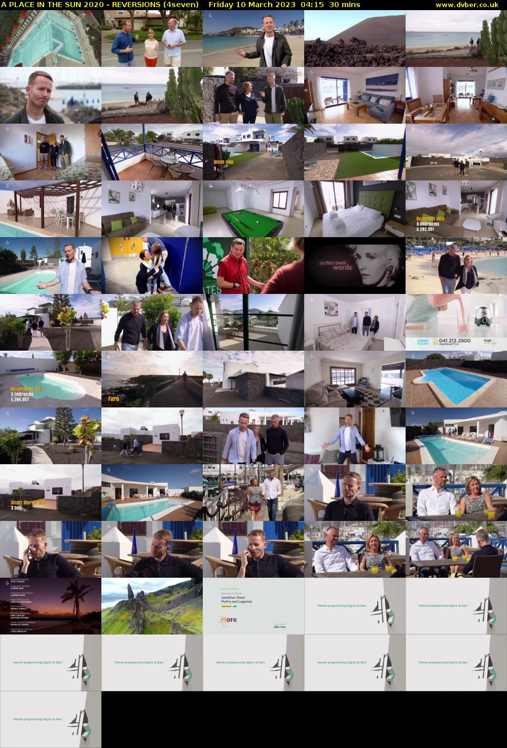 A PLACE IN THE SUN 2020 - REVERSIONS (4seven) Friday 10 March 2023 04:15 - 04:45