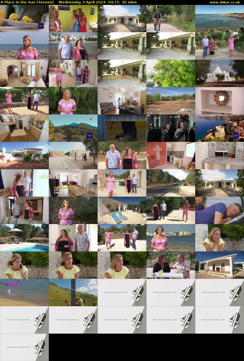 A Place in the Sun (4seven) Wednesday 3 April 2024 04:15 - 04:45