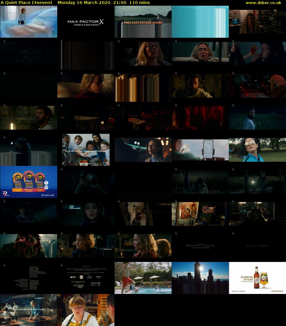 A Quiet Place (4seven) Monday 16 March 2020 21:00 - 22:50