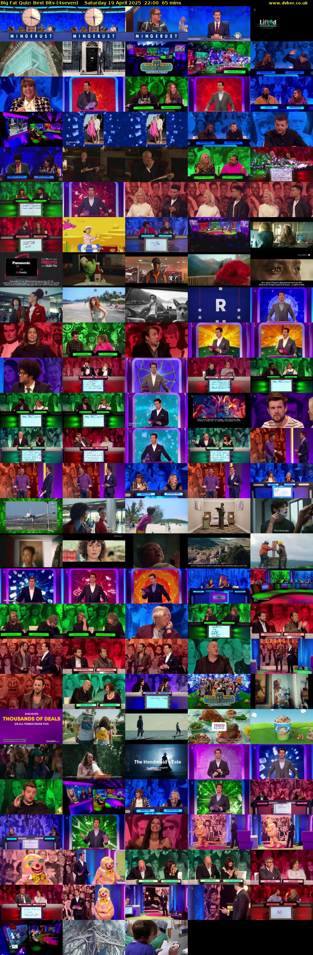 Big Fat Quiz: Best Bits (4seven) Saturday 19 April 2025 22:00 - 23:05