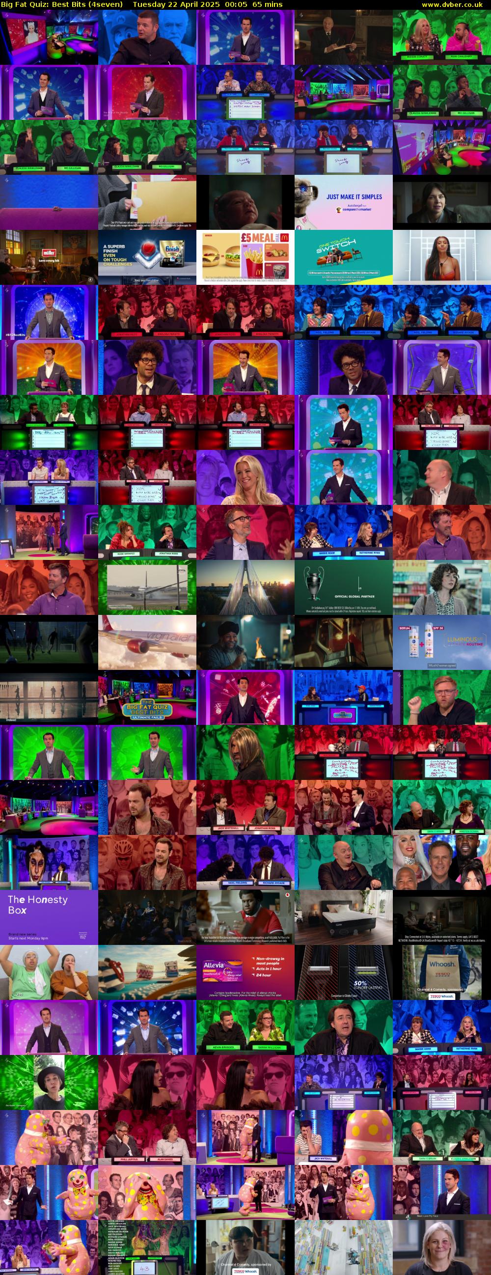 Big Fat Quiz: Best Bits (4seven) Tuesday 22 April 2025 00:05 - 01:10
