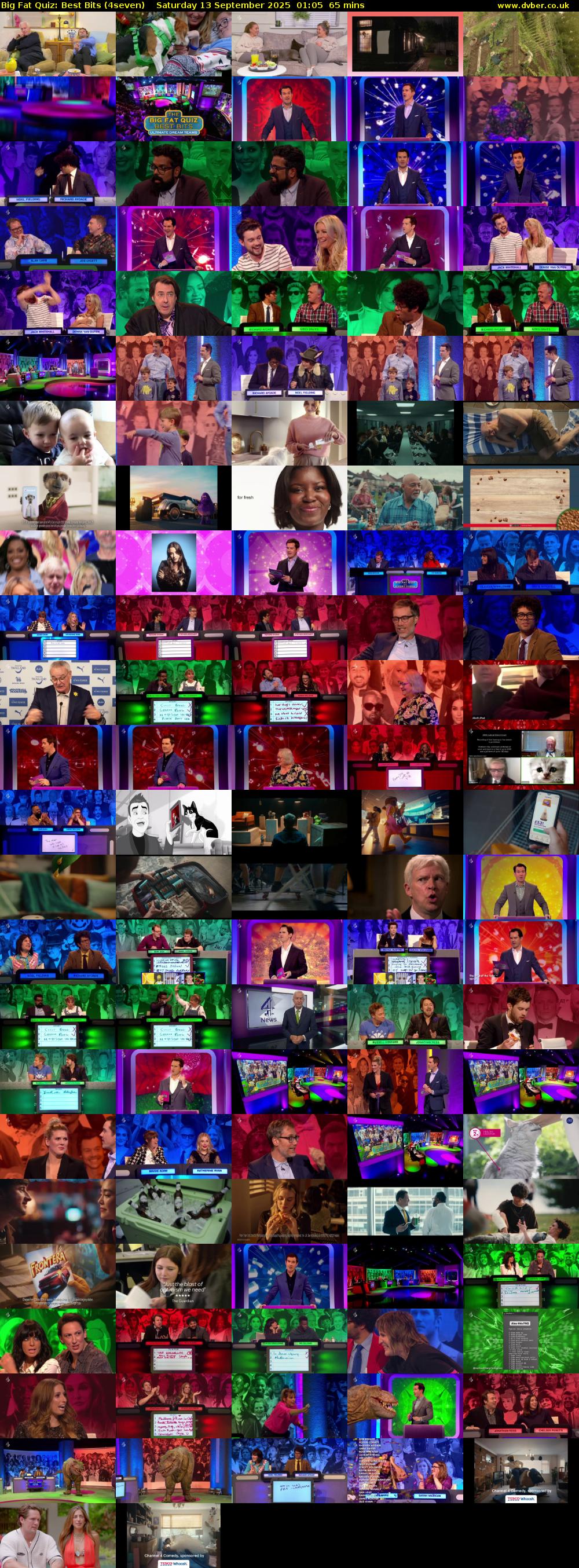 Big Fat Quiz: Best Bits (4seven) Saturday 13 September 2025 01:05 - 02:10