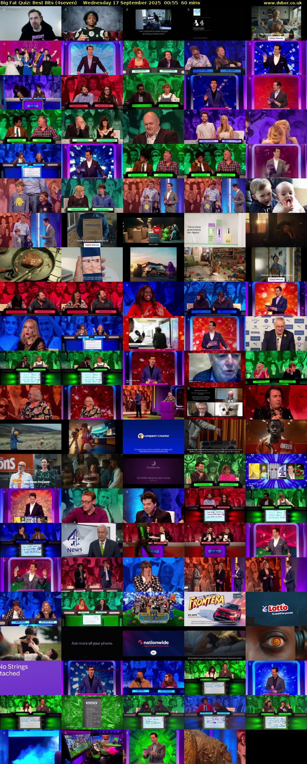 Big Fat Quiz: Best Bits (4seven) Wednesday 17 September 2025 00:55 - 01:55