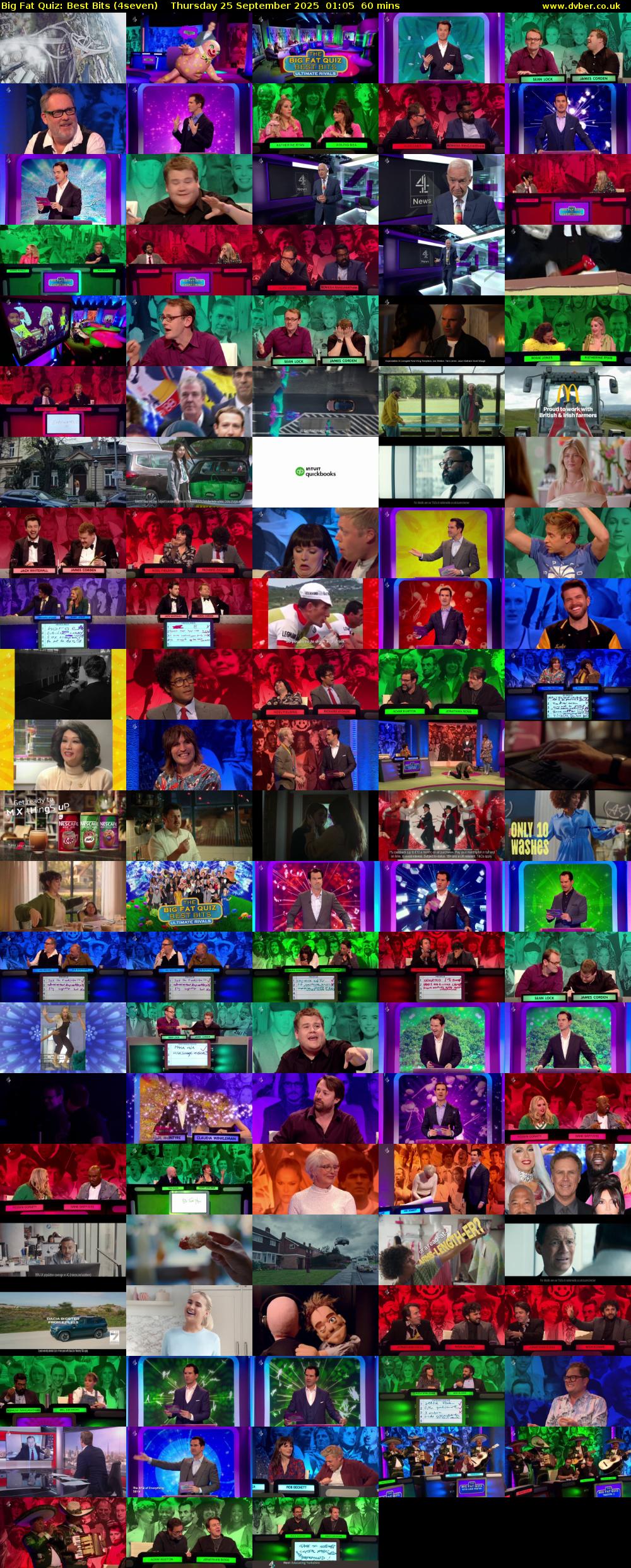Big Fat Quiz: Best Bits (4seven) Thursday 25 September 2025 01:05 - 02:05