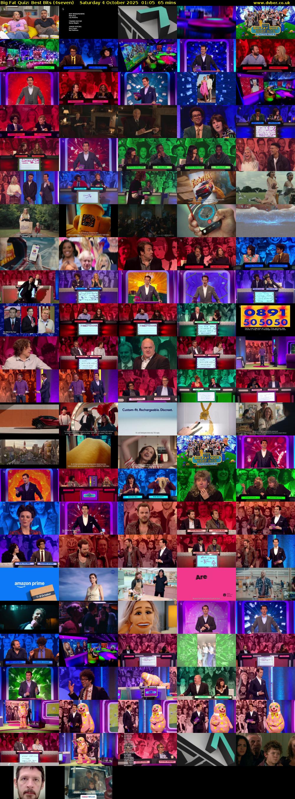Big Fat Quiz: Best Bits (4seven) Saturday 4 October 2025 01:05 - 02:10