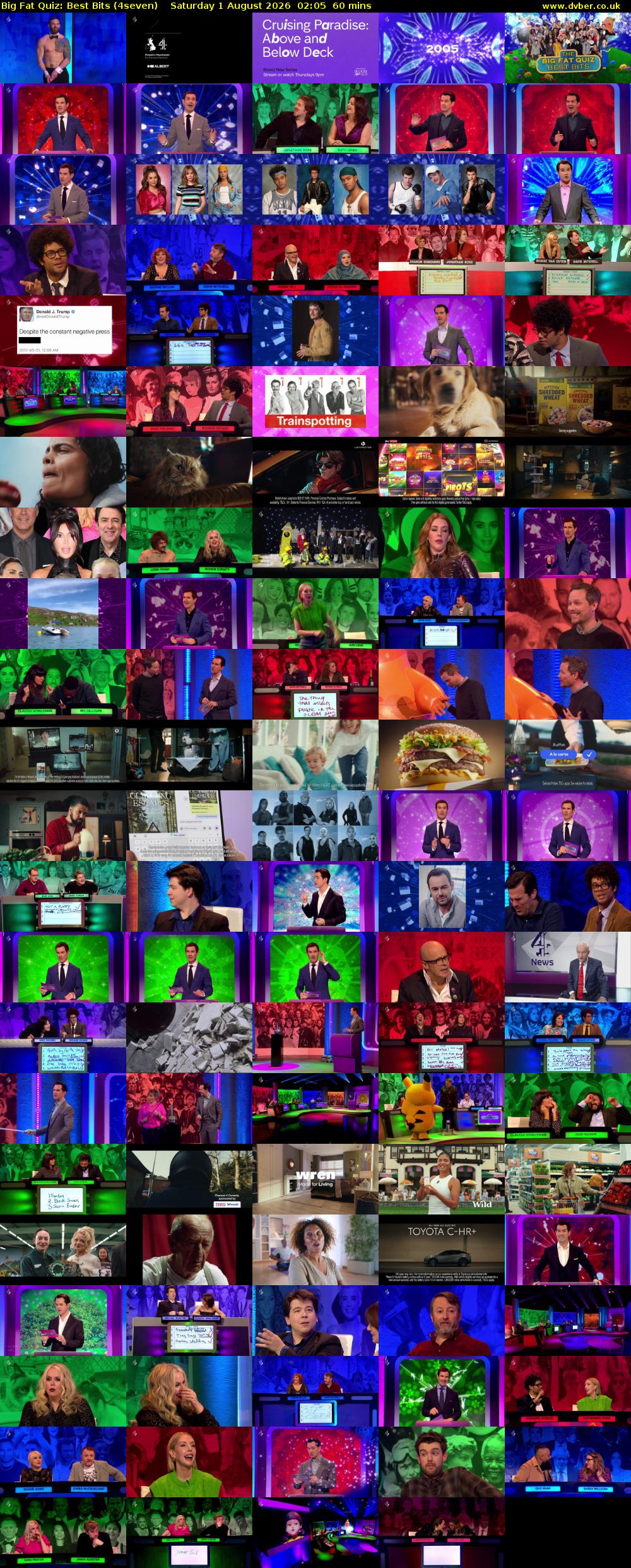 Big Fat Quiz: Best Bits (4seven) Saturday 1 August 2026 02:05 - 03:05