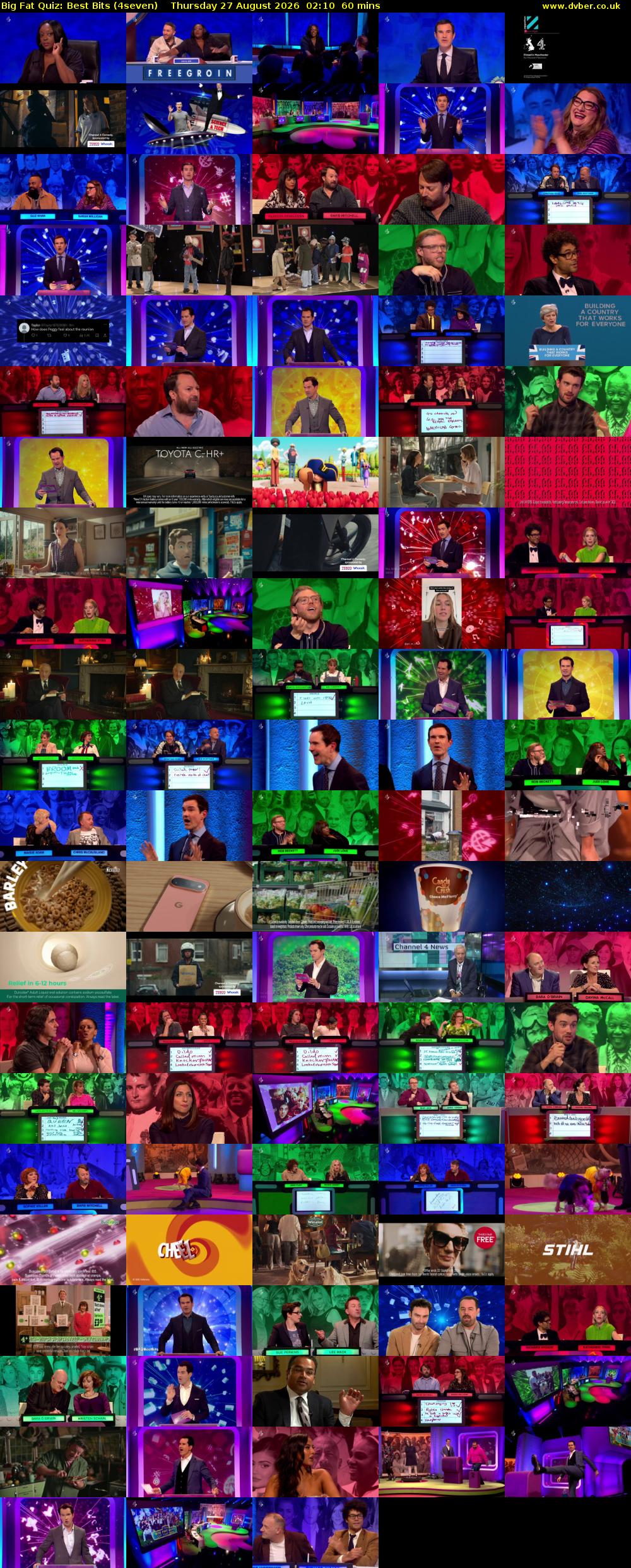 Big Fat Quiz: Best Bits (4seven) Thursday 27 August 2026 02:10 - 03:10