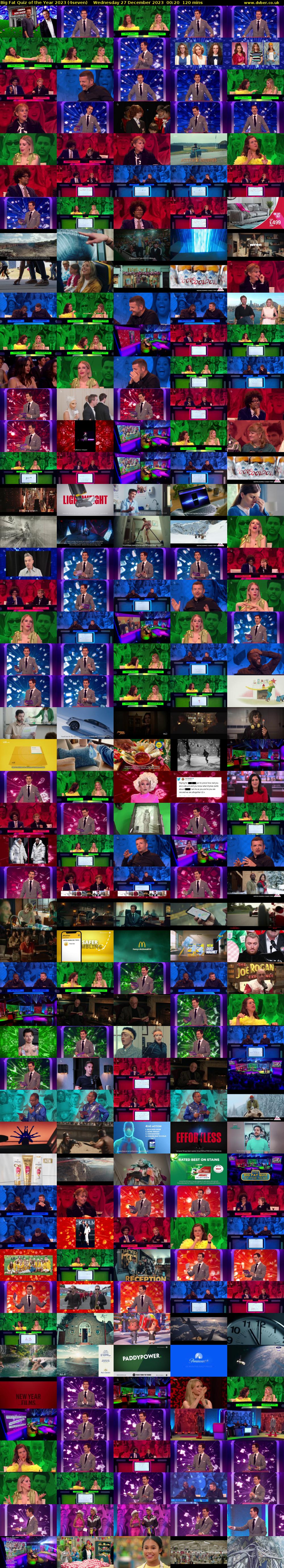 Big Fat Quiz of the Year 2023 (4seven) Wednesday 27 December 2023 00:20 - 02:20