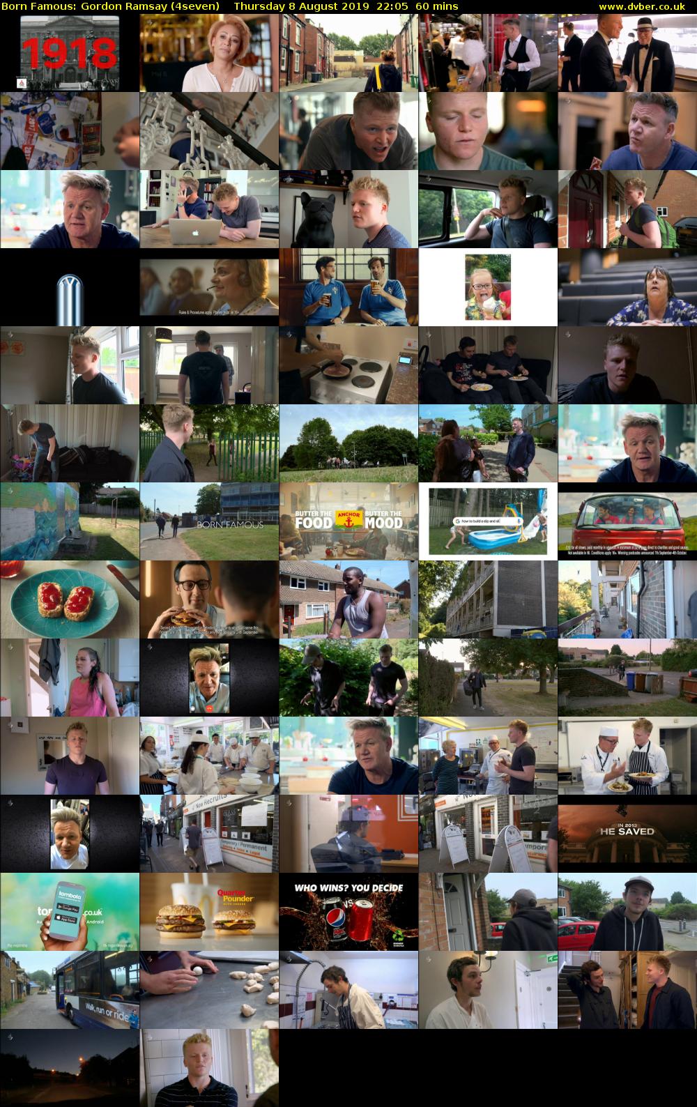 Born Famous: Gordon Ramsay (4seven) Thursday 8 August 2019 22:05 - 23:05