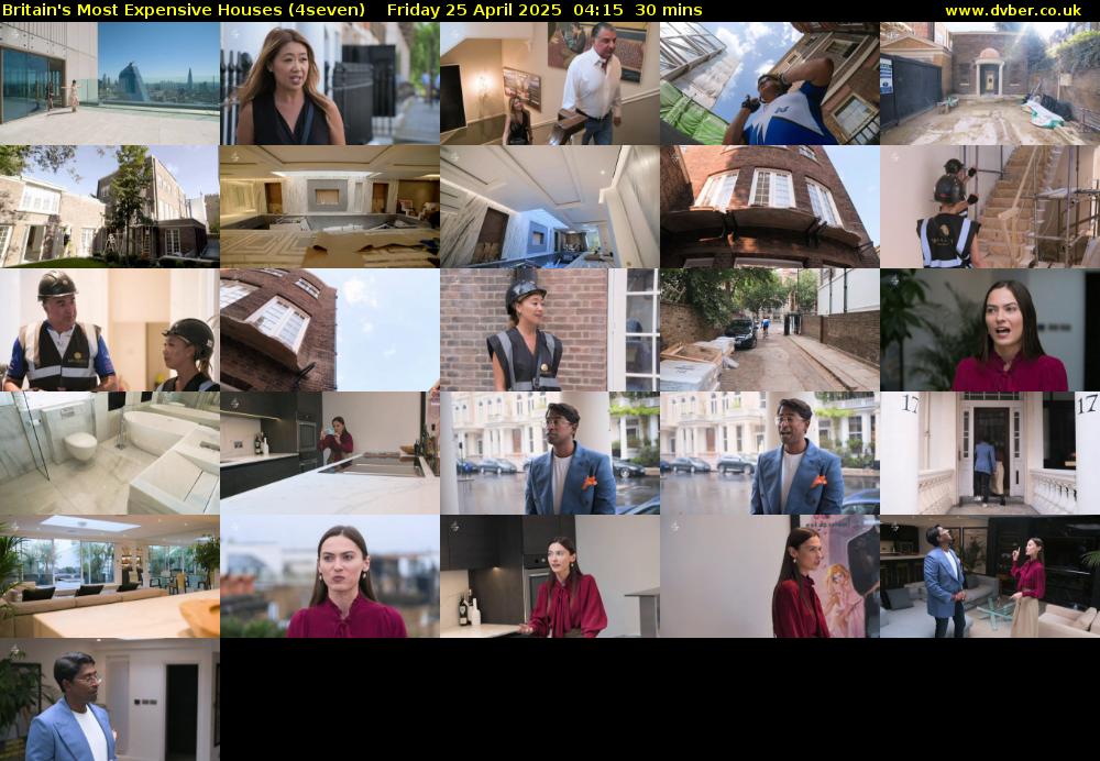 Britain's Most Expensive Houses (4seven) Friday 25 April 2025 04:15 - 04:45