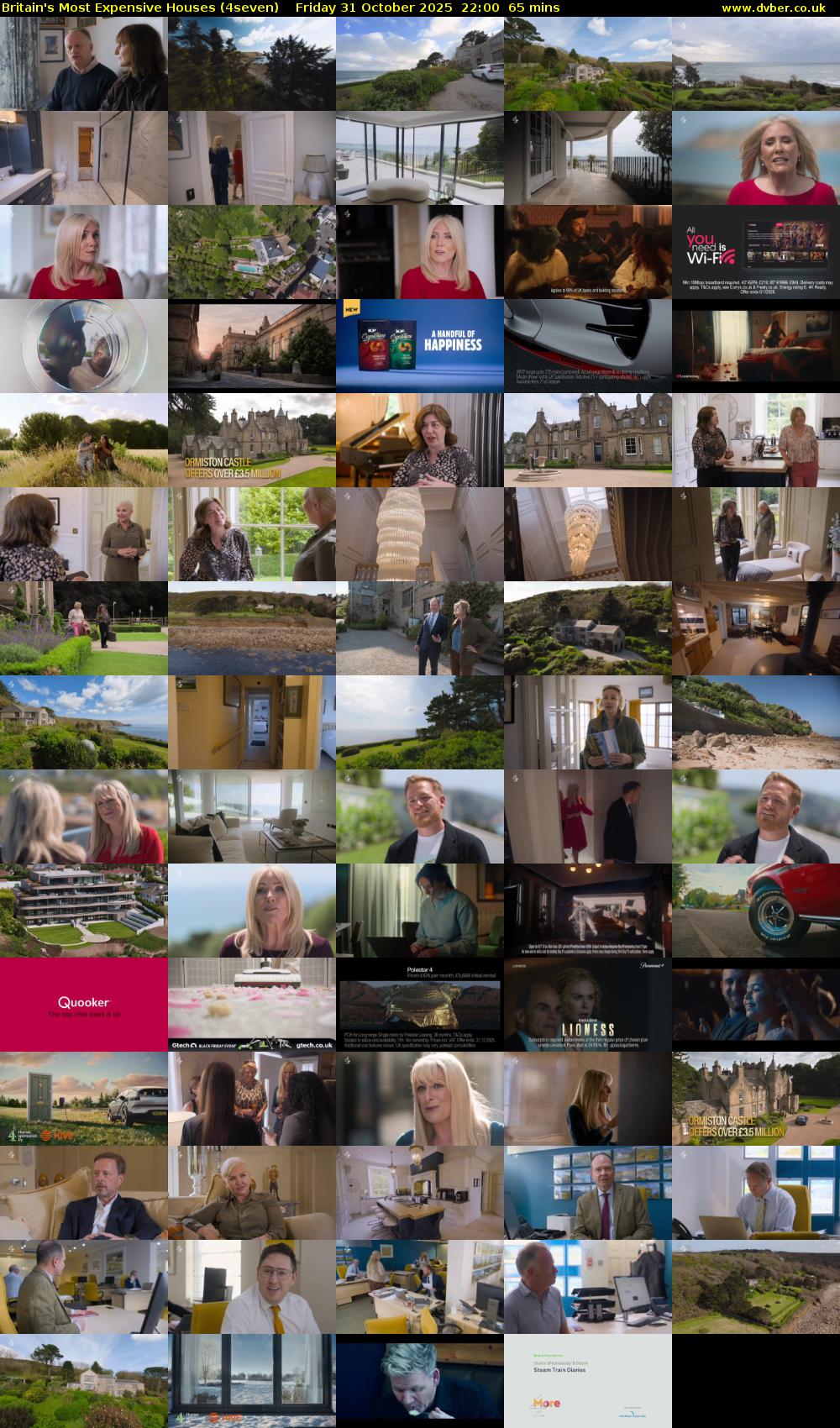 Britain's Most Expensive Houses (4seven) Friday 31 October 2025 22:00 - 23:05