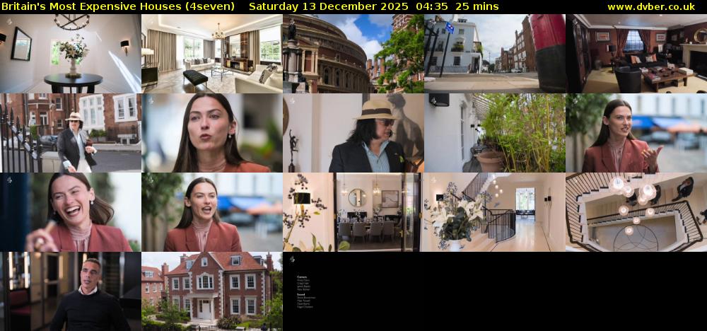 Britain's Most Expensive Houses (4seven) Saturday 13 December 2025 04:35 - 05:00