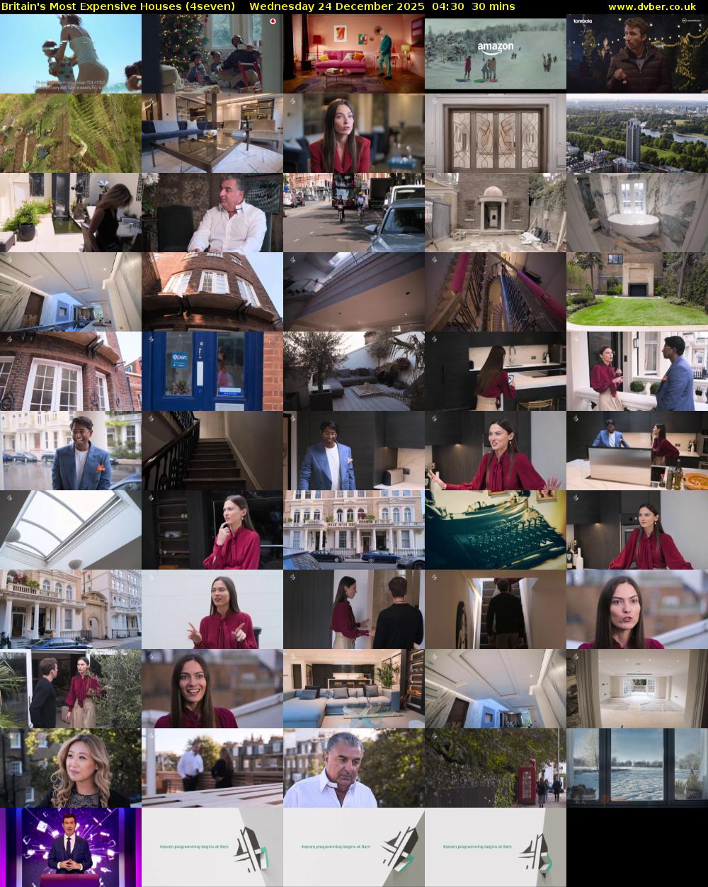 Britain's Most Expensive Houses (4seven) Wednesday 24 December 2025 04:30 - 05:00
