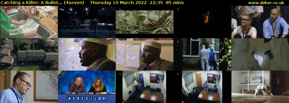 Catching a Killer: A Bullet... (4seven) Thursday 10 March 2022 22:35 - 00:00