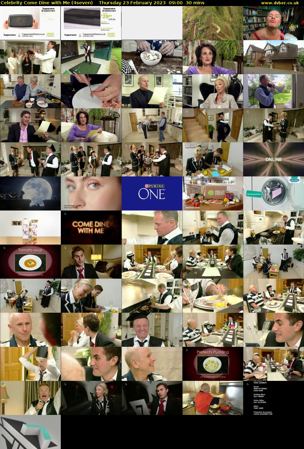 Celebrity Come Dine with Me (4seven) Thursday 23 February 2023 09:00 - 09:30