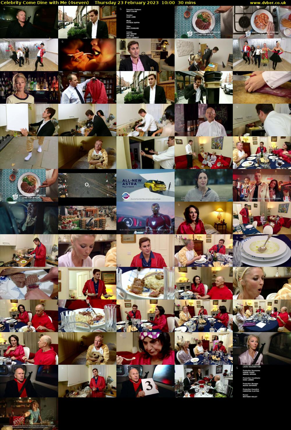 Celebrity Come Dine with Me (4seven) Thursday 23 February 2023 10:00 - 10:30