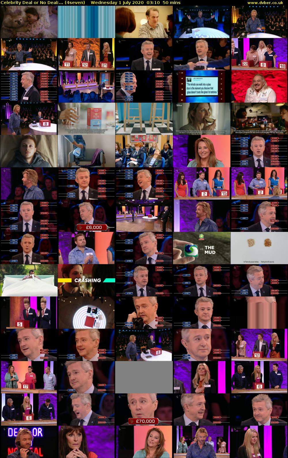 Celebrity Deal or No Deal:... (4seven) Wednesday 1 July 2020 03:10 - 04:00