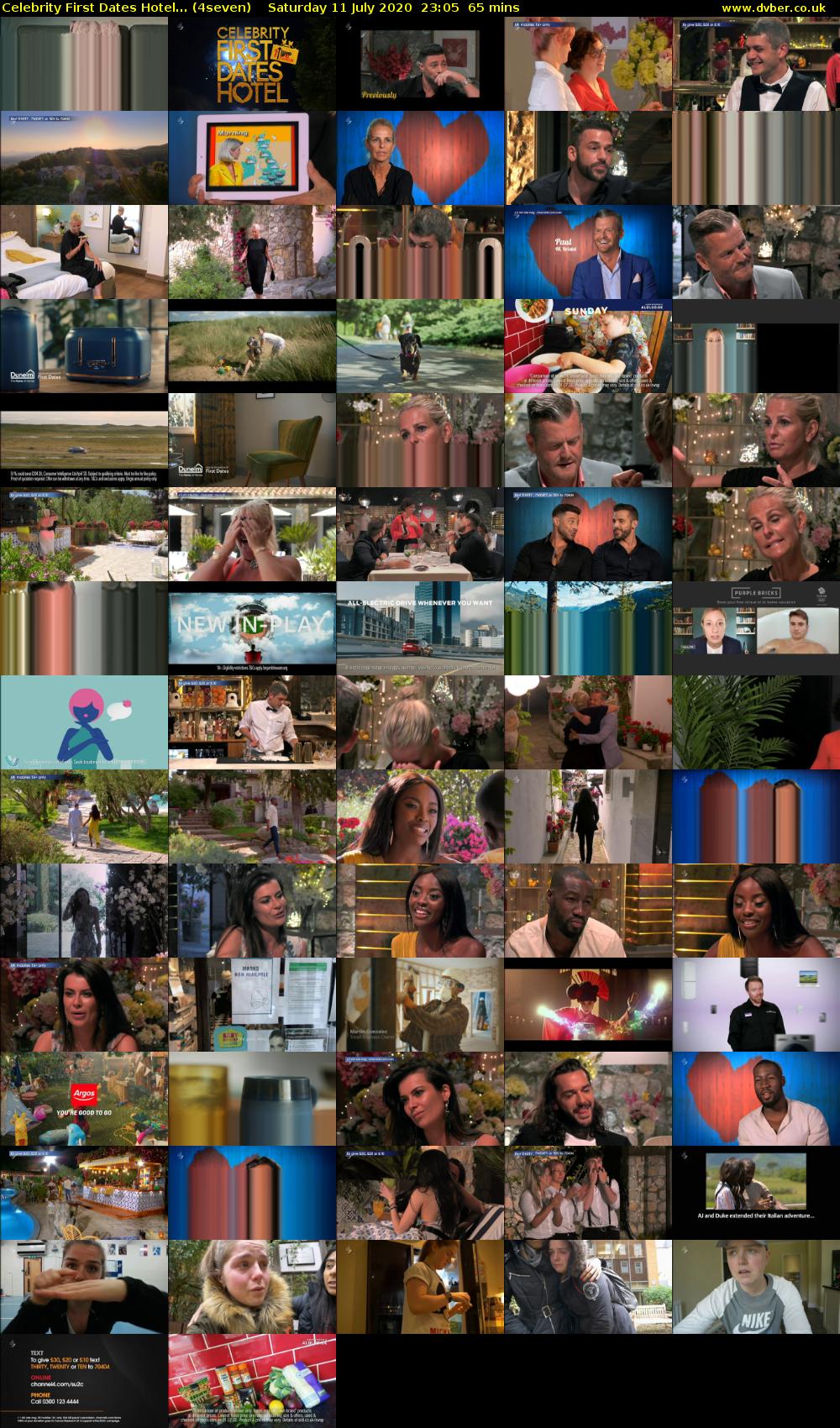 Celebrity First Dates Hotel... (4seven) Saturday 11 July 2020 23:05 - 00:10