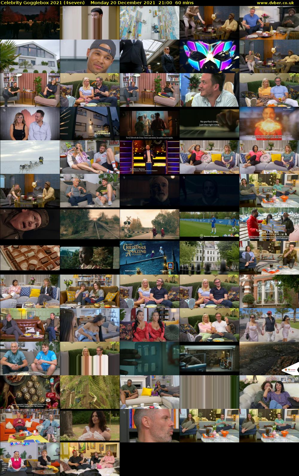 Celebrity Gogglebox 2021 (4seven) Monday 20 December 2021 21:00 - 22:00