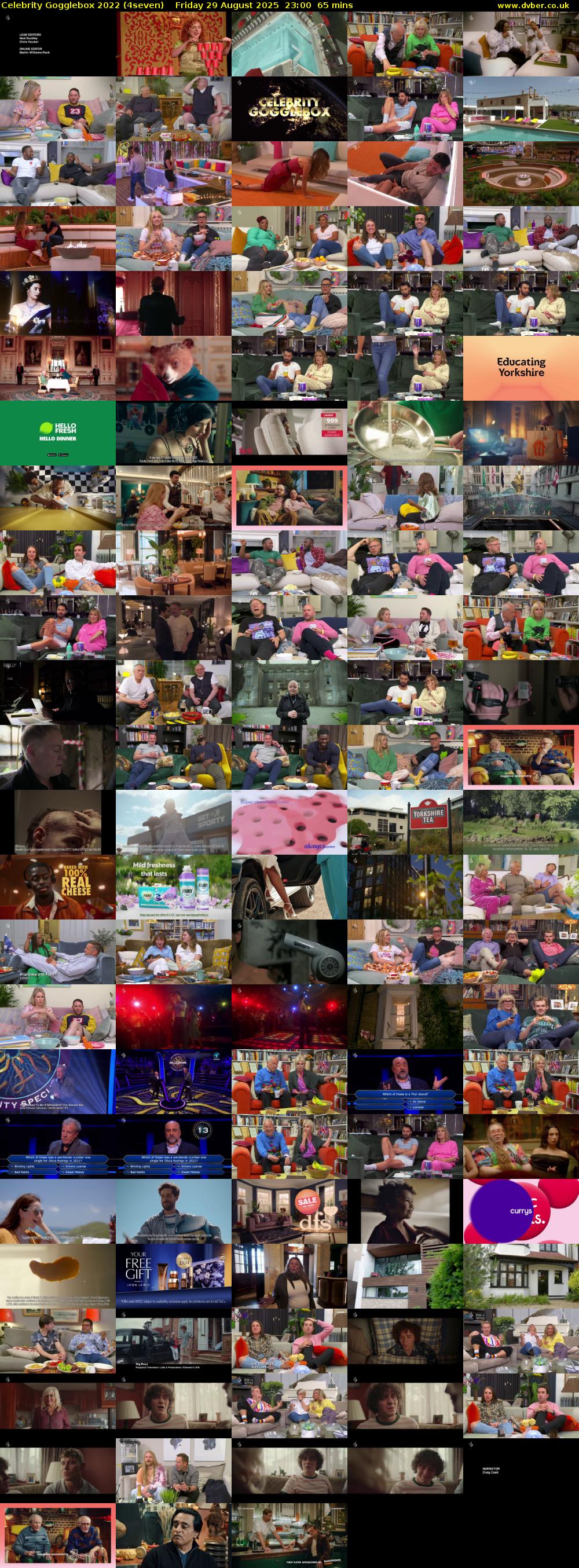 Celebrity Gogglebox 2022 (4seven) Friday 29 August 2025 23:00 - 00:05