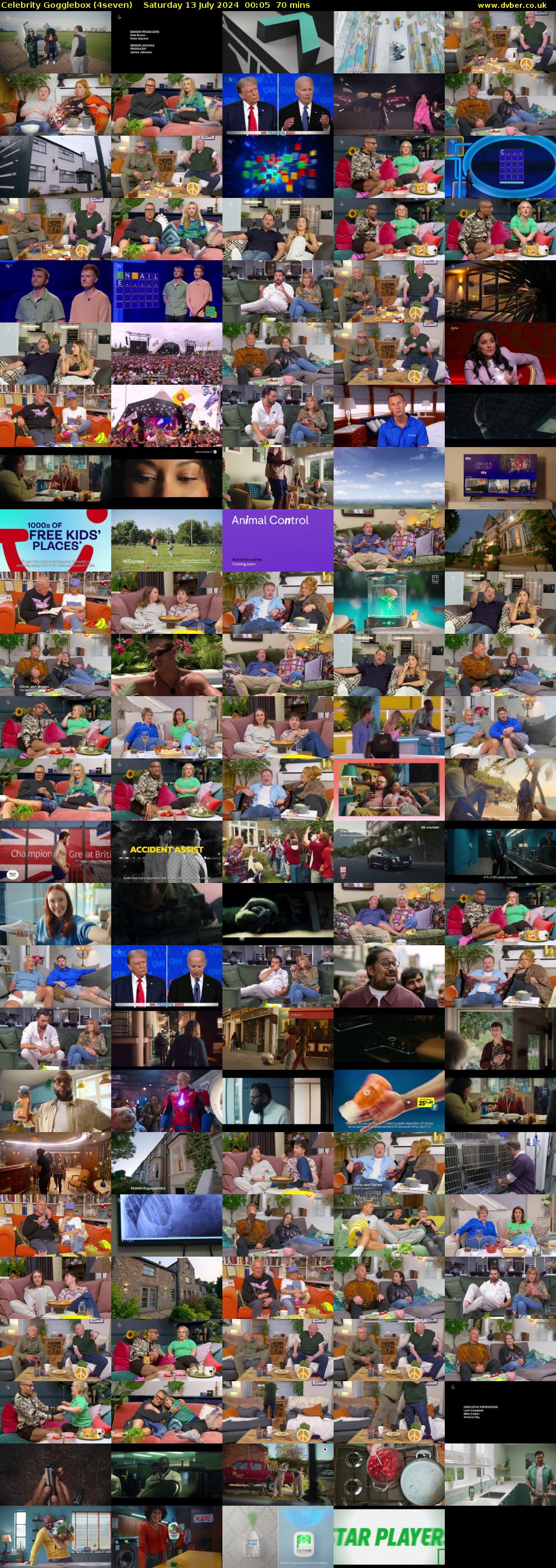 Celebrity Gogglebox (4seven) Saturday 13 July 2024 00:05 - 01:15