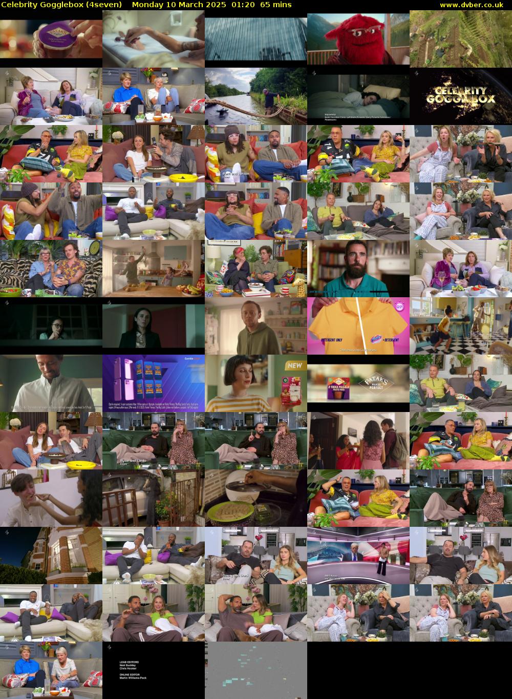 Celebrity Gogglebox (4seven) Monday 10 March 2025 01:20 - 02:25