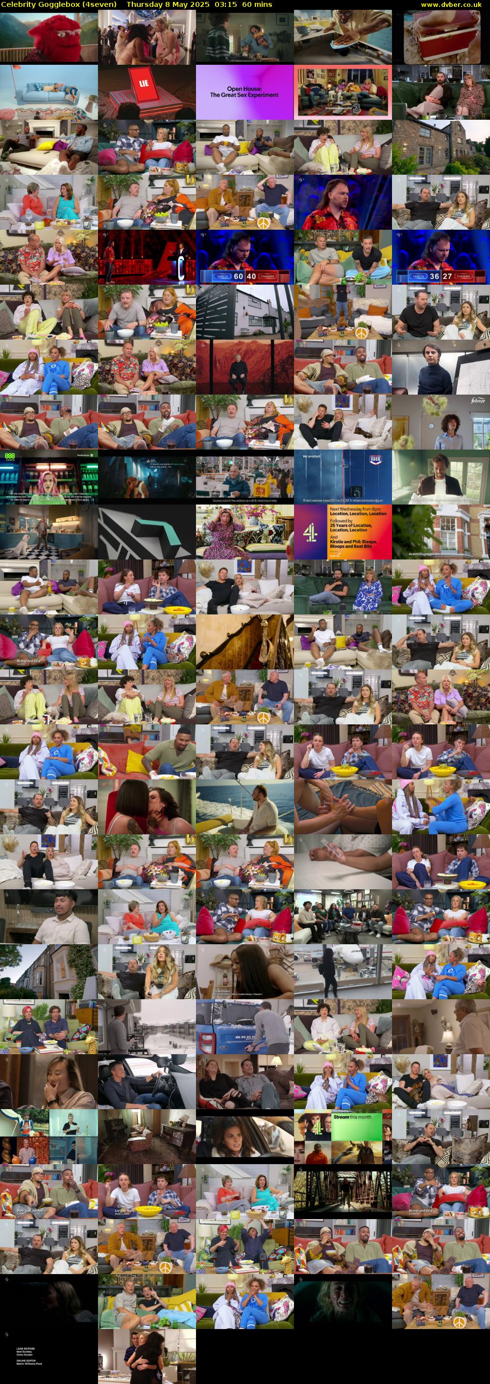 Celebrity Gogglebox (4seven) Thursday 8 May 2025 03:15 - 04:15