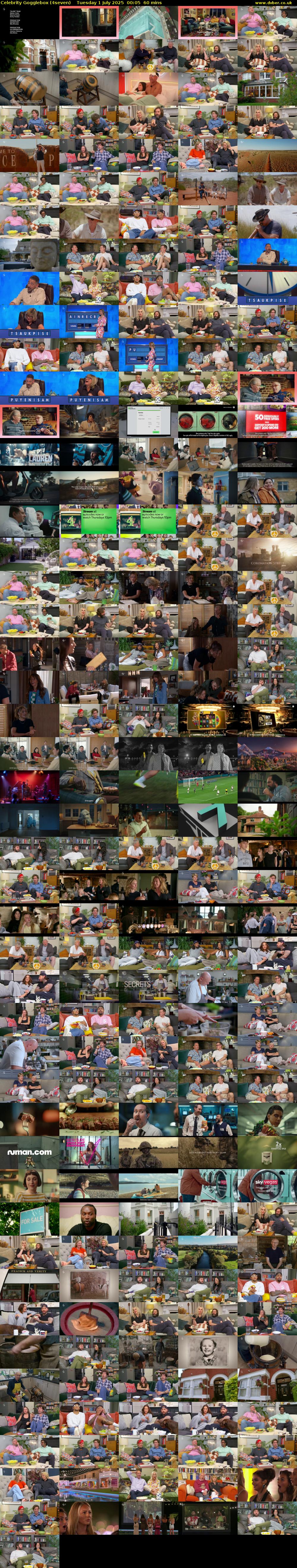 Celebrity Gogglebox (4seven) Tuesday 1 July 2025 00:05 - 01:05