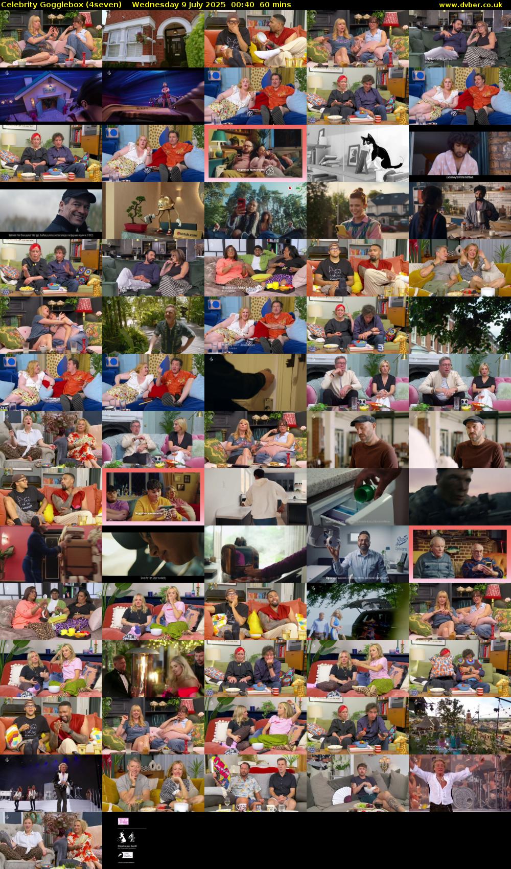 Celebrity Gogglebox (4seven) Wednesday 9 July 2025 00:40 - 01:40
