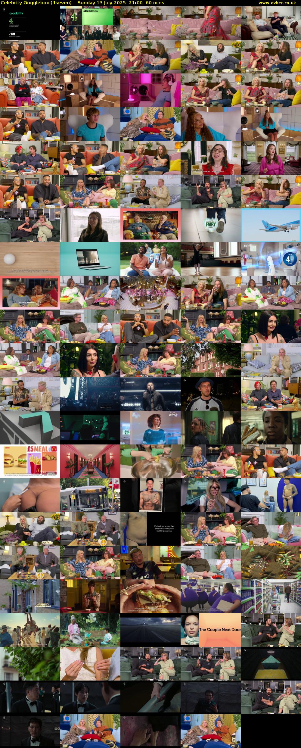 Celebrity Gogglebox (4seven) Sunday 13 July 2025 21:00 - 22:00
