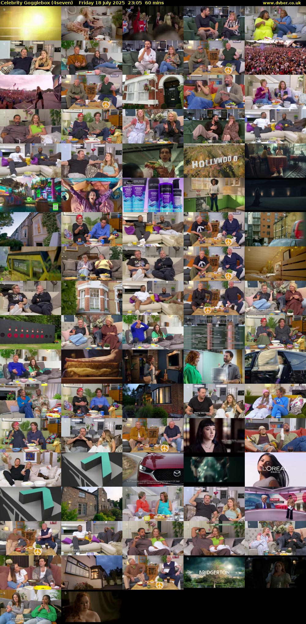 Celebrity Gogglebox (4seven) Friday 18 July 2025 23:05 - 00:05