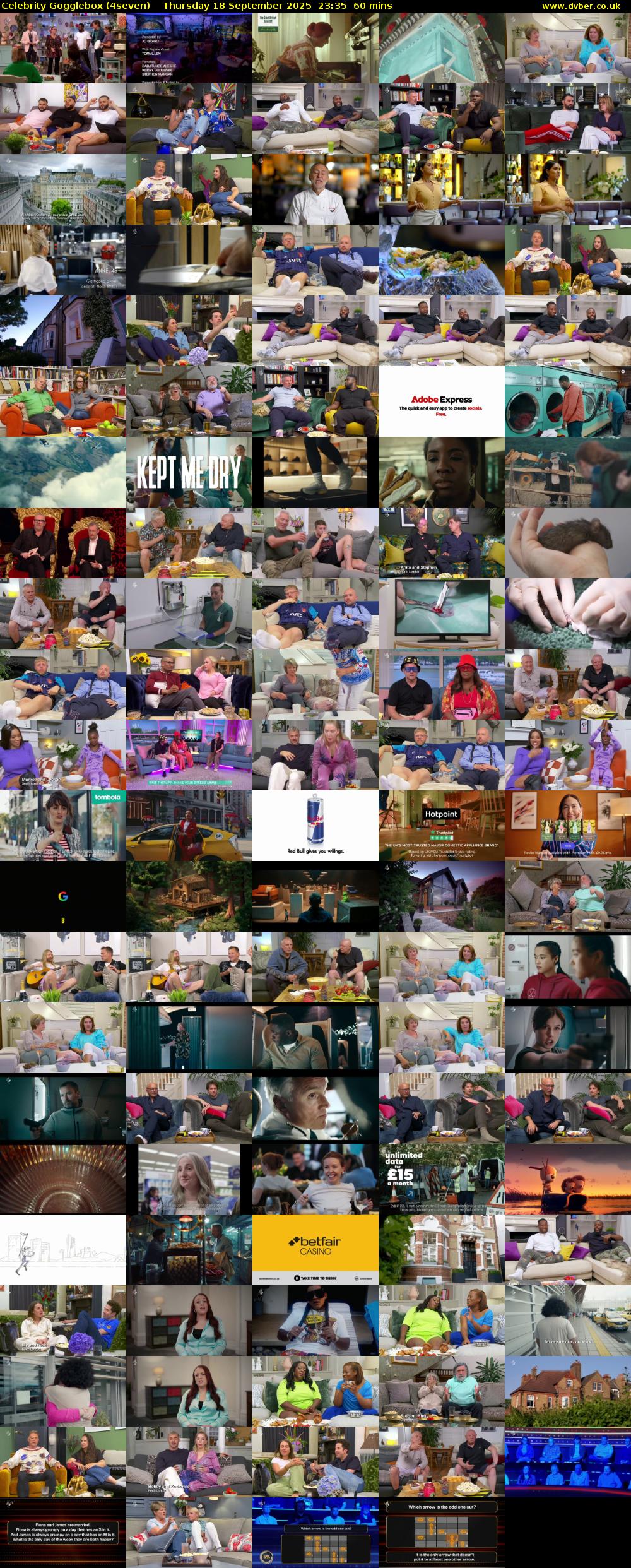 Celebrity Gogglebox (4seven) Thursday 18 September 2025 23:35 - 00:35