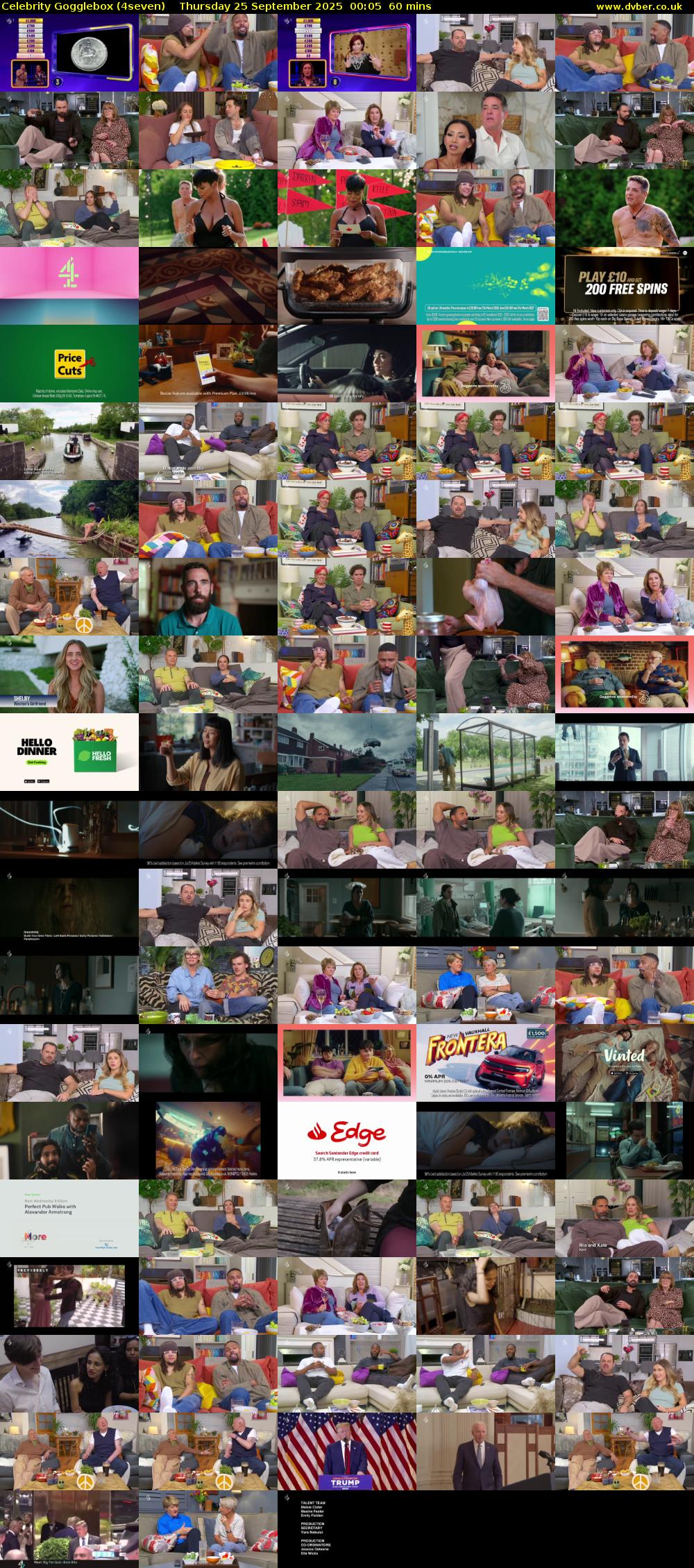 Celebrity Gogglebox (4seven) Thursday 25 September 2025 00:05 - 01:05