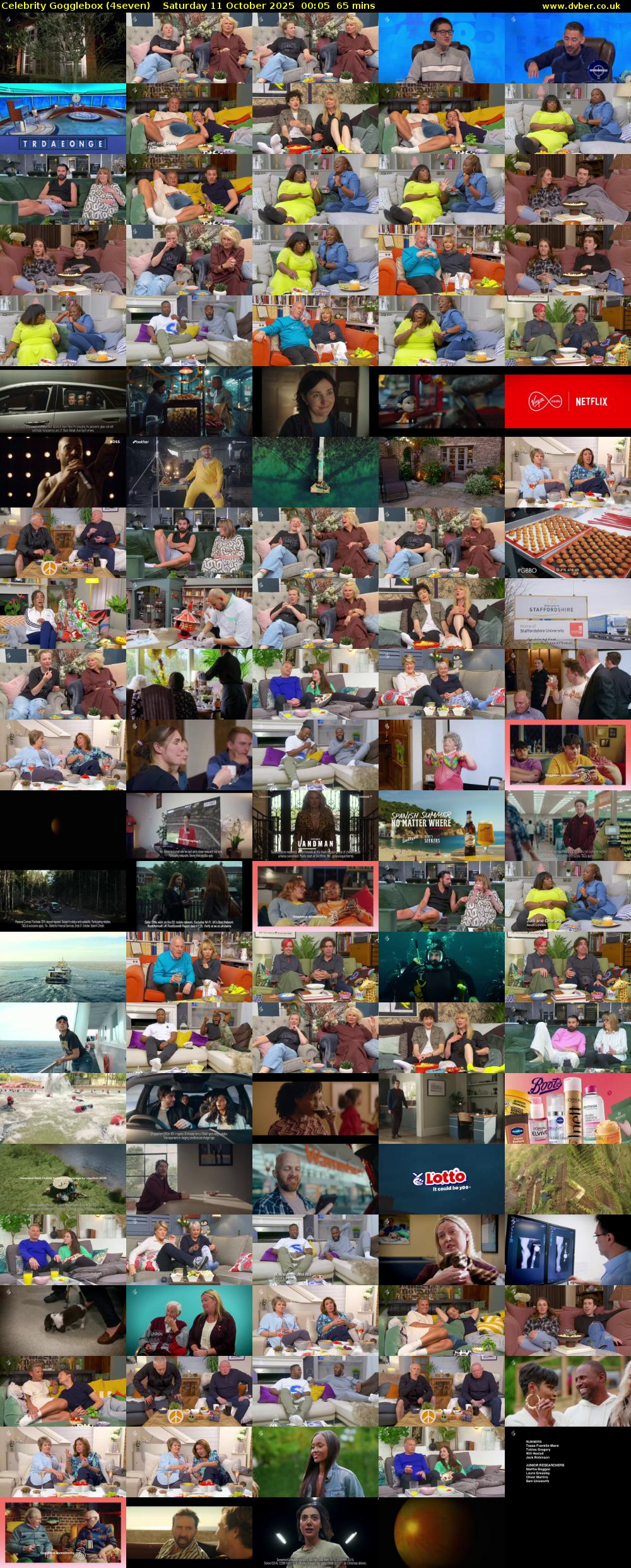 Celebrity Gogglebox (4seven) Saturday 11 October 2025 00:05 - 01:10
