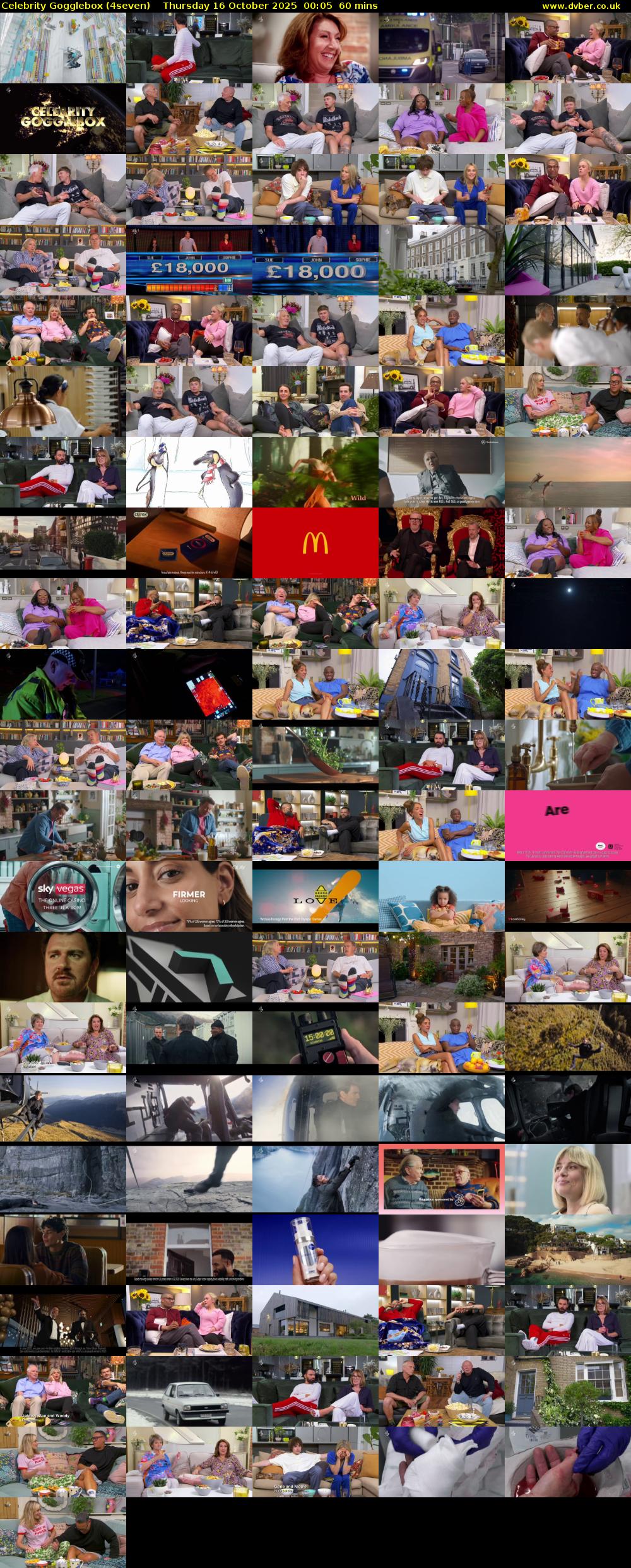 Celebrity Gogglebox (4seven) Thursday 16 October 2025 00:05 - 01:05