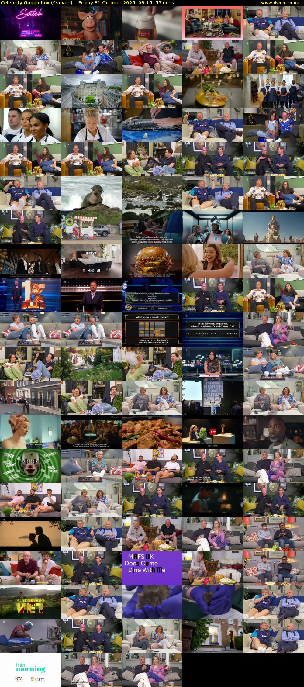 Celebrity Gogglebox (4seven) Friday 31 October 2025 03:15 - 04:10