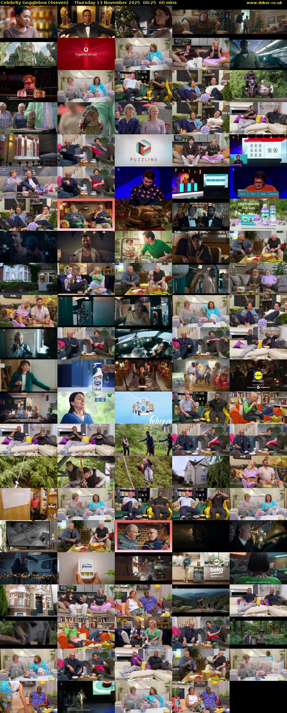 Celebrity Gogglebox (4seven) Thursday 13 November 2025 00:25 - 01:25