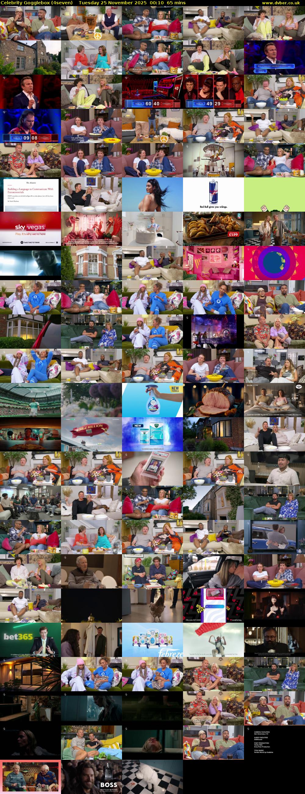 Celebrity Gogglebox (4seven) Tuesday 25 November 2025 00:10 - 01:15