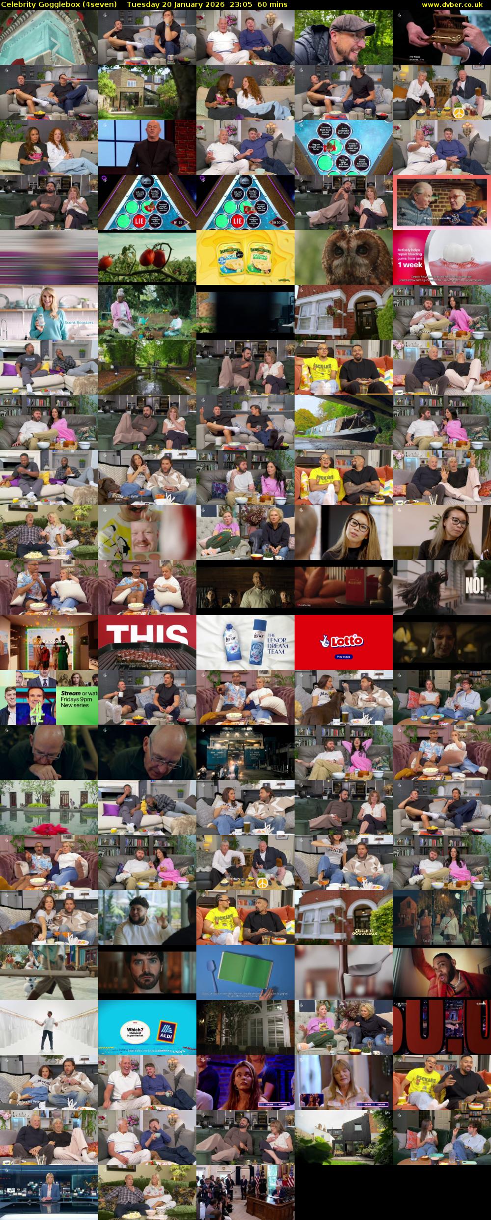 Celebrity Gogglebox (4seven) Tuesday 20 January 2026 23:05 - 00:05