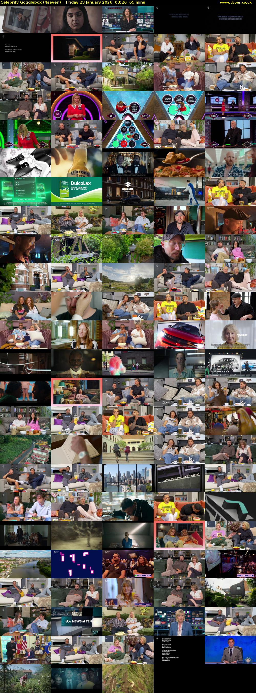 Celebrity Gogglebox (4seven) Friday 23 January 2026 03:20 - 04:25